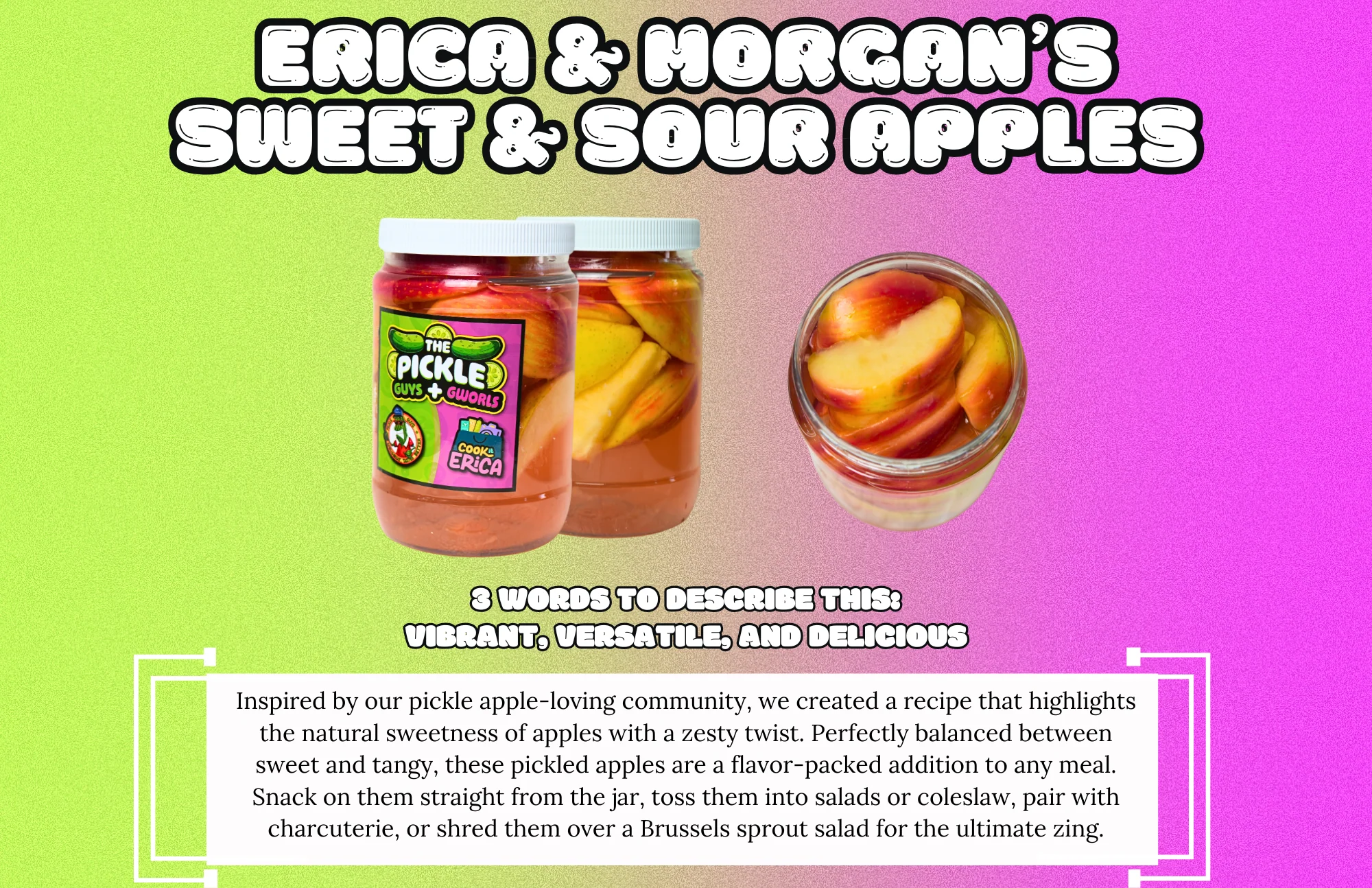 Pickle Gworls Sweet & Sour RED Apples - Image 3